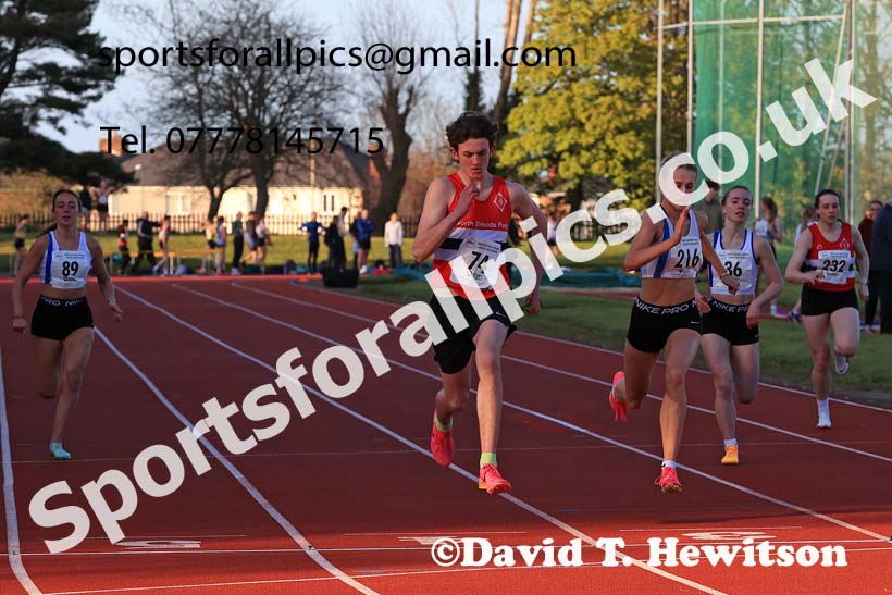 150 metres, 2024 NEGP 1, Monkton Stadium, Jarrow. Photo: David T. Hewitson/Sports for All Pics